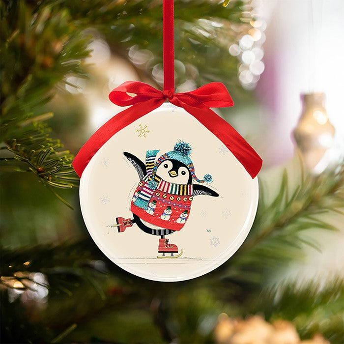 The Gift Pod Morpeth | Bug Art - Christmas Baubles Offer - Buy 6 for £13.50 / Penguin Bauble