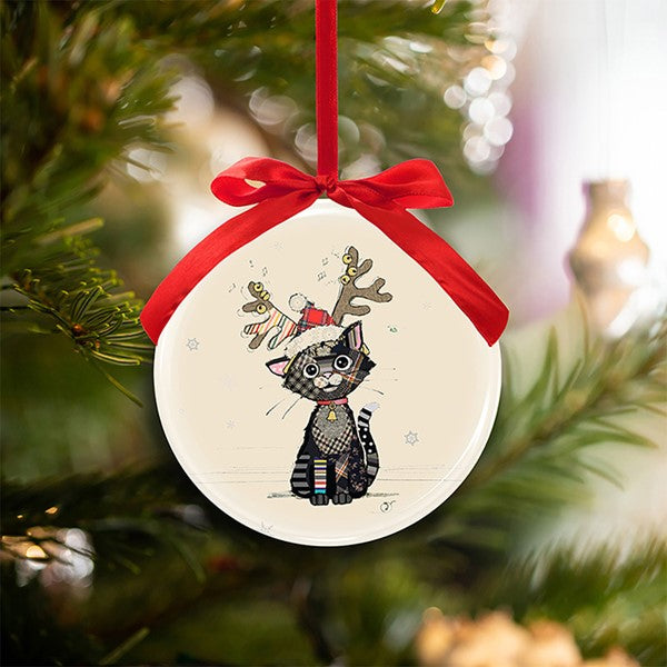 The Gift Pod Morpeth | Bug Art - Christmas Baubles Offer - Buy 6 for £13.50 / Kitten Bauble